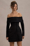 Tara Black Bardot Tailored Blazer Dress