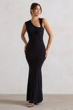 Behind The Scenes Black Sleeveless Cut-Out Maxi Dress