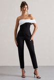 Paxton Black Twisted Bardot Tailored Jumpsuit