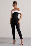 Paxton Black Twisted Bardot Tailored Jumpsuit