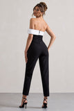 Paxton Black Twisted Bardot Tailored Jumpsuit