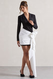 Capital Black Tailored Blazer Mini Dress With Side Drape