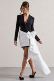 Capital Black Tailored Blazer Mini Dress With Side Drape