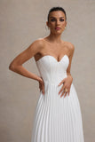 Bordeaux Cream Satin Corset Style Midi Dress