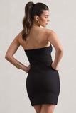Indie Black Bodycon Bandeau Mini Dress With Cut-Outs