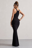 Mahina Black Square-Neck Maxi Dress