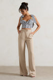 Hastings Stone High-Waist Wide-Leg Trousers