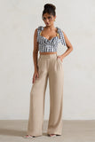 Hastings Stone High-Waist Wide-Leg Trousers