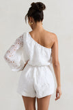 Sonny White Lace Asymmetric Playsuit