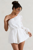 Sonny White Lace Asymmetric Playsuit