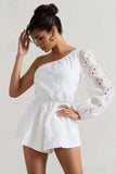 Sonny White Lace Asymmetric Playsuit