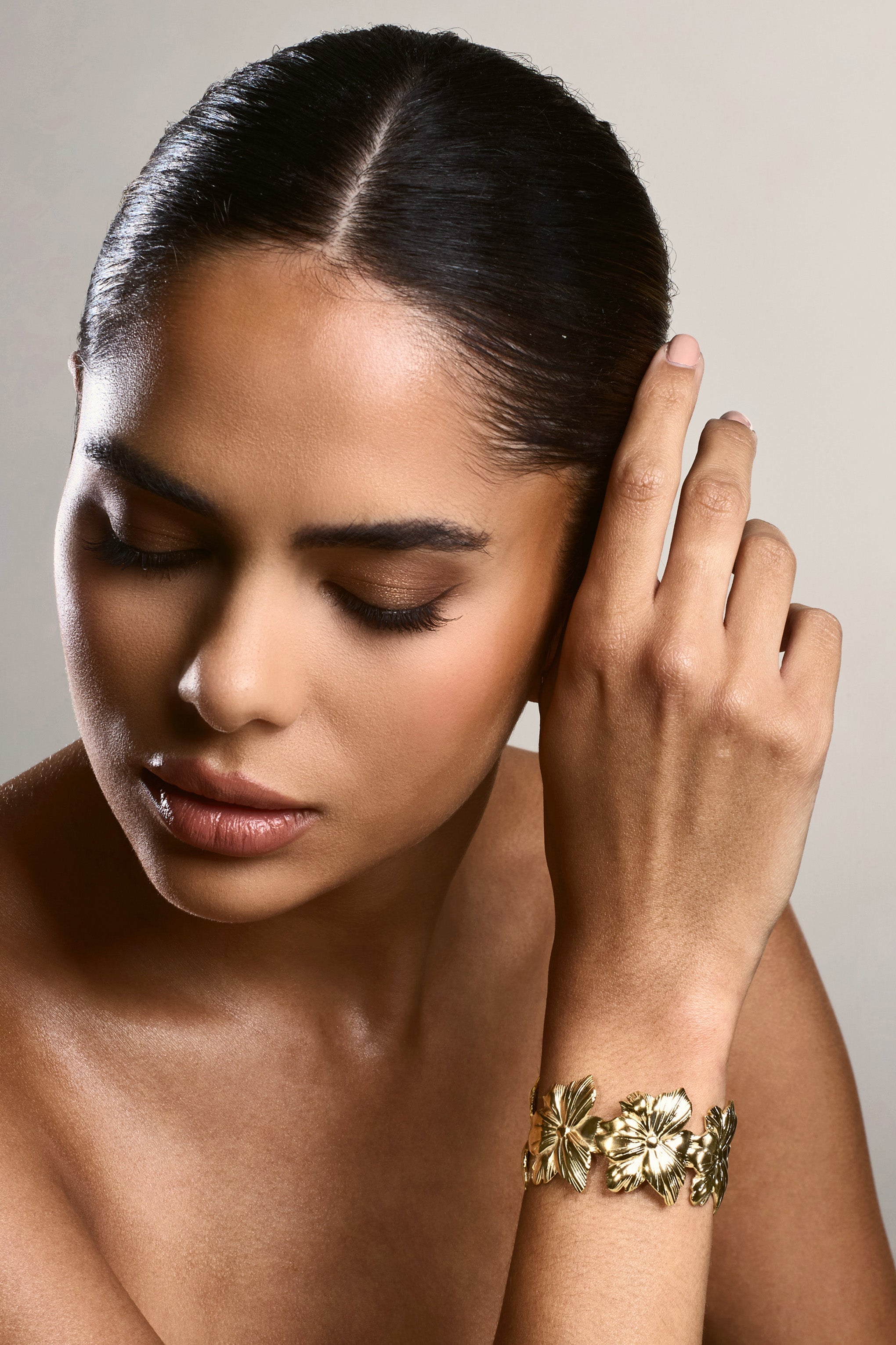 Flora Gold Floral Chunky Bracelet