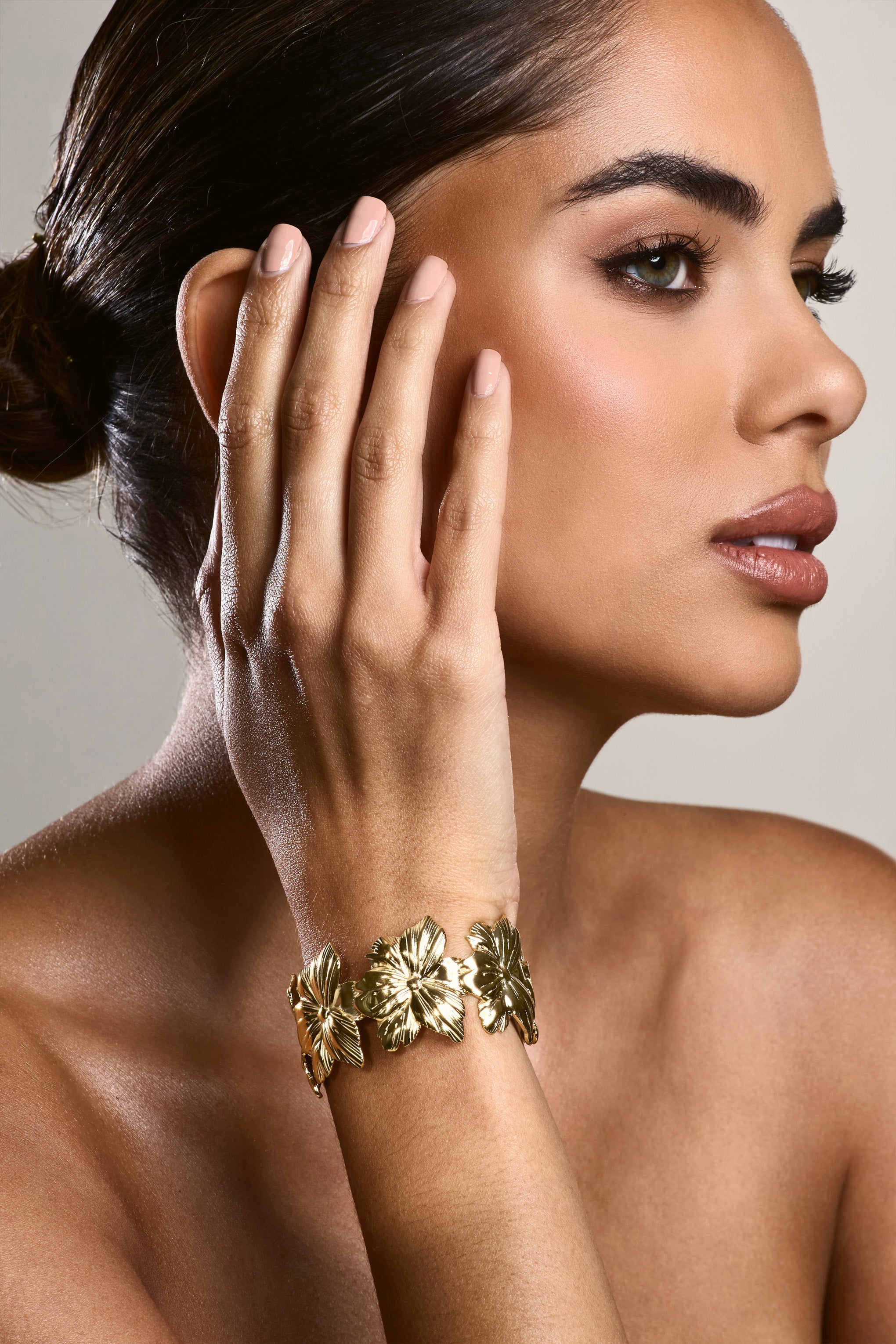 Flora Gold Floral Chunky Bracelet