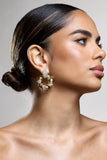 Thelma Gold Diamante Twisted Drop Earrings