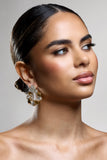 Thelma Gold Diamante Twisted Drop Earrings