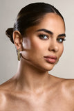 Ebony Gold Diamante Chunky Hoop Earrings