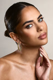 Ebony Gold Diamante Chunky Hoop Earrings