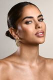 Ebony Bronze Diamante Chunky Hoop Earrings
