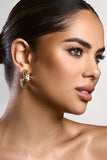 Paulina Gold Textured Chunky Hoop Earrings