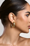 Paulina Gold Textured Chunky Hoop Earrings
