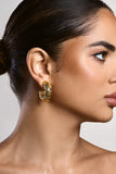 Paulina Gold Textured Chunky Hoop Earrings