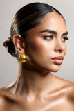 Crush Gold Hammered Hoop Earrings