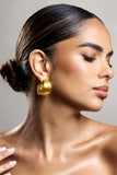 Crush Gold Hammered Hoop Earrings