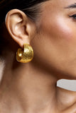 Crush Gold Hammered Hoop Earrings