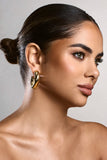 Nancy Gold Chunky Hoop Earrings