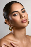 Nancy Gold Chunky Hoop Earrings