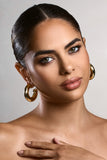 Nancy Gold Chunky Hoop Earrings