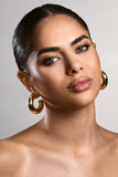 Nancy Gold Chunky Hoop Earrings