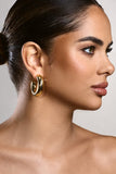 Nancy Gold Chunky Hoop Earrings