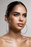 Chessie Silver Diamante Hoop Earrings