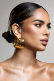 Amberly Gold Chunky Statement Hoop Earrings