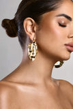 Ishani Gold Textured Disc Earrings