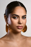 Ishani Gold Textured Disc Earrings