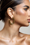 Gamora Gold Textured Chunky Hoops