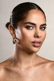 Ariesha Gold Diamante Small Hoop Earrings