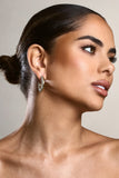 Ariesha Gold Diamante Small Hoop Earrings
