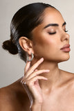 Ariesha Gold Diamante Small Hoop Earrings