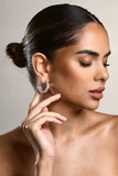 Ariesha Gold Diamante Small Hoop Earrings