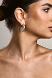 Ariesha Gold Diamante Small Hoop Earrings