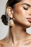 Maui Gold Textured Abstract Dangle Earrings