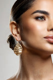 Maui Gold Textured Abstract Dangle Earrings