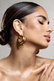 Iowa Gold Chunky Statement Hoop Earrings