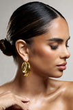 Iowa Gold Chunky Statement Hoop Earrings