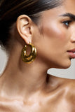 Iowa Gold Chunky Statement Hoop Earrings