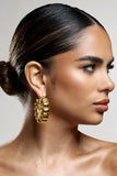 Orli Gold Chunky Chain Hoop Earrings