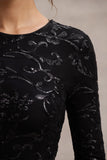 Zenith Black Lace Long-Sleeve Maxi Dress